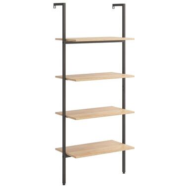vidaXL - Étagère inclinée - Marron - Bois d'ingénierie - 64 x 35 x 152.5 cm product
