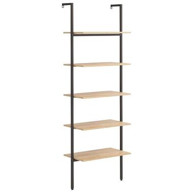 vidaXL - Wandrek met 5 schappen - Bruin - Bewerkt hout - 64 x 35 x 185 cm product
