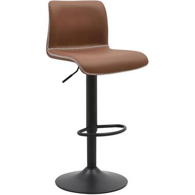 CLP Tabouret de bar Henchy Noir mat Cadre - Similicuir - Marron product