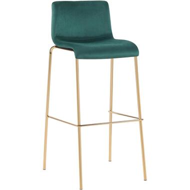 CLP Barkruk Hoover goud Frame - Fluweel - groen product