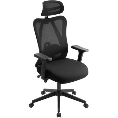 CLP Bureaustoel Elisha zwart Frame - Stof - zwart product
