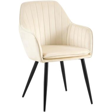 CLP Eetkamerstoel Cheryl zwart Frame - Metaal - creme product