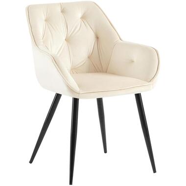 CLP chaise salle à manger Cassis Noir Cadre - Velours - Crème product