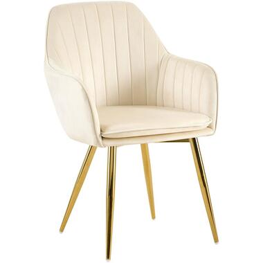 CLP chaise salle à manger Cheryl Or Cadre - Métal - Crème product