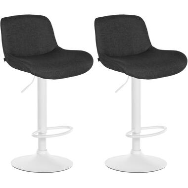 CLP Set van 2 Barkruk Solon wit Frame - Fluweel - zwart product
