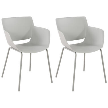 CLP Set van 2 Eetkamerstoel Alpena Kunststof - licht grijs product