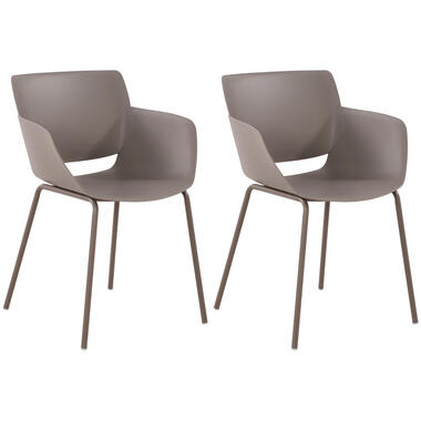 CLP Lot de 2 chaise salle à manger Alpena Plastique - Taupe product