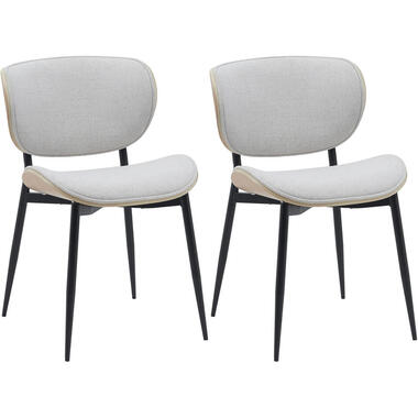 CLP Lot de 2 chaise salle à manger Enid Tissu - Nature / Crème product