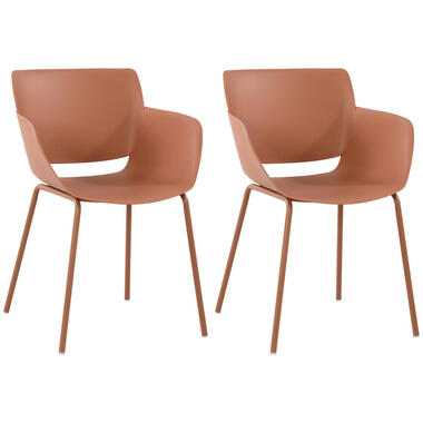 CLP Lot de 2 chaise salle à manger Alpena Plastique - Terre cuite product