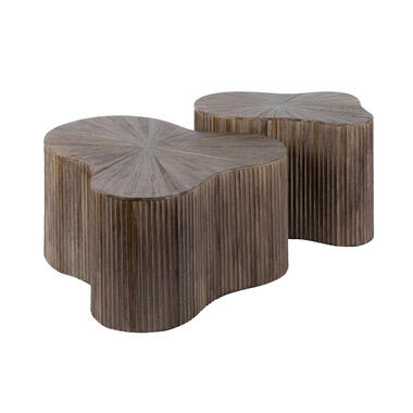 Fraaai - Boone salontafel set van 2 shamrock Maya teak - bruin product