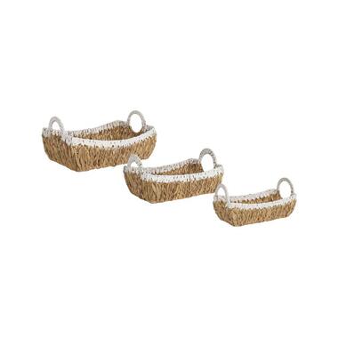Lot de 3 paniers en jacinthe d'eau ton naturel CAMPHA product