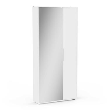 Meuble à chaussures Ebony 83x24x178cm - avec miroir - blanc product
