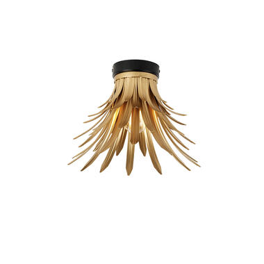 Qazqa plafonnier art déco doré avec noir - wesley product