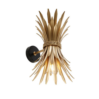 Qazqa applique murale art déco dorée et noire - wesley product