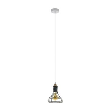EGLO Itchington 1 Lampe à suspension - E27 - Acier - Bois - Gris product