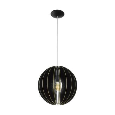 EGLO Fabessa Hanglamp - E27 - Staal/Hout - Zwart/Goud product