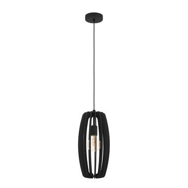 EGLO Bajazzara Hanglamp - E27 - Staal/Hout - Zwart product