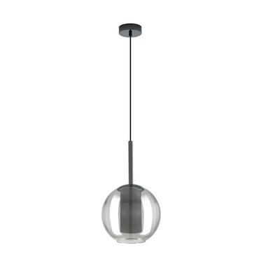 EGLO Tindari Hanglamp - E27 - Staal/Glas - Wit/Grijs product