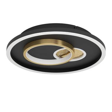 EGLO Tiriolo Plafonnière - LED - Staal/Kunststof - Zwart/Goud product