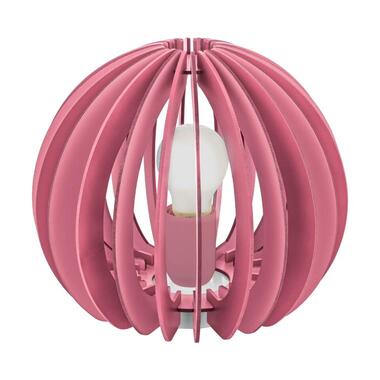 EGLO Fabella Tafellamp - E27 - Staal/Hout - Wit/Roze product