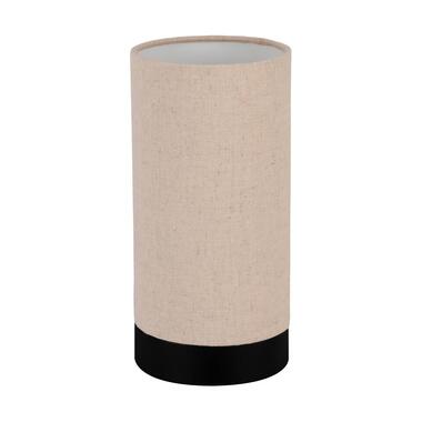 EGLO Feniglia Tafellamp - E27 - Staal/Textiel/Linnen - Zwart/Bruin product