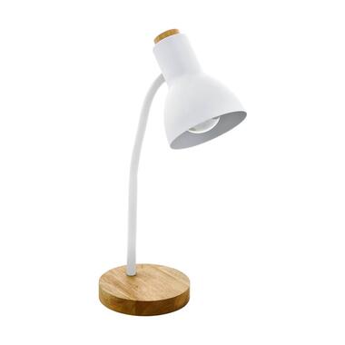 EGLO Veradal Lampe de table - E27 - Bois - Blanc Marron ; product
