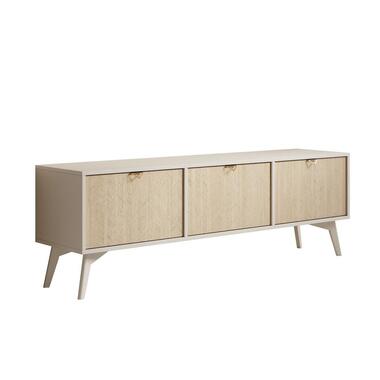 Meubella - TV-Meubel Essence - Beige - Licht eiken - 158 cm product