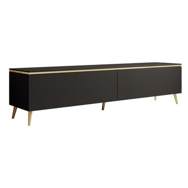 Meubella Meuble TV Assunta - Noir mat - 180 cm - Debout product