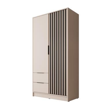 Meubella Armoire Nairobi - Beige - Noir - 105 cm product