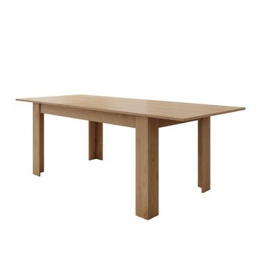 Meubella - Eetkamertafel Uverta - Licht eiken - 220 cm - Uitschuifbaar product