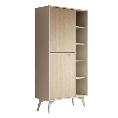 Meubella - Boekenkast Essence - Beige - Licht eiken - 80 cm product