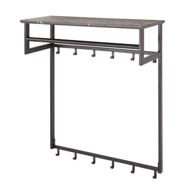 Léonie coat rack rod 12 hooks - black brown product