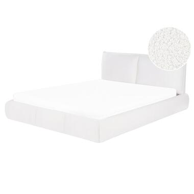 VINAY - Tweepersoonsbed - Wit - 160 x 200 cm - Bouclé product