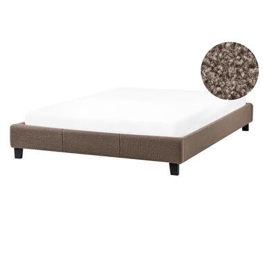 Lit sans tête de lit Bouclé ROANNE 140 x 200 cm Taupe product