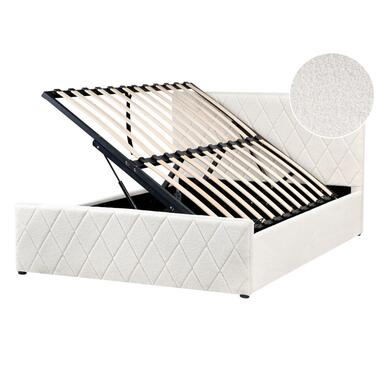 Lit ottoman Bouclé ROCHEFORT 140 x 200 cm Blanc cassé product