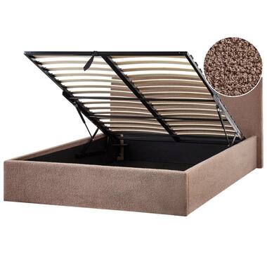 ORBEY - Bed met opbergruimte - Bruin - 140 x 200 cm - Bouclé product