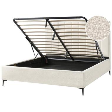 Lit ottoman Bouclé SEZANNE 180 x 200 cm Blanc cassé product