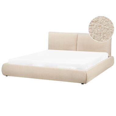 VINAY - Tweepersoonsbed - Lichtbeige - 180 x 200 cm - Bouclé product