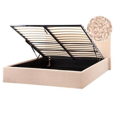 Lit ottoman Bouclé ORBEY 160 x 200 cm Beige product