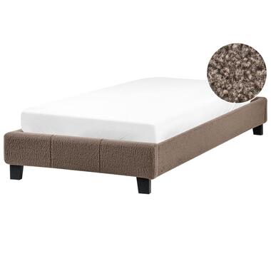 Lit sans tête de lit Bouclé ROANNE 90 x 200 cm Taupe product