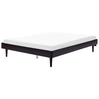 TOUCY - Tweepersoonsbed - Zwart - 160 x 200 cm - Rubberhout product