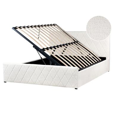 ROCHEFORT - Bed opbergruimte - Gebroken wit - 160 x 200 cm - Bouclé product
