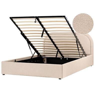 Lit ottoman Bouclé QUILLIEN 140 x 200 cm Beige product