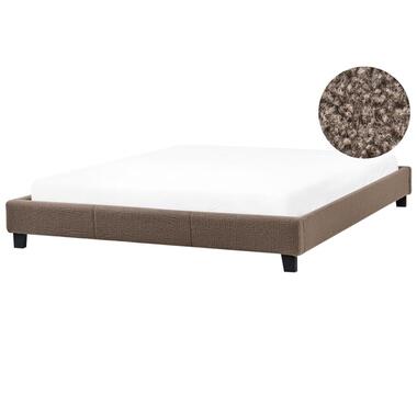 ROANNE - Tweepersoonsbed - Taupe - 180 x 200 cm - Bouclé product
