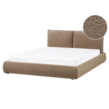 VINAY - Tweepersoonsbed - Taupe - 160 x 200 cm - Bouclé product