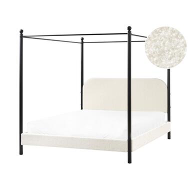 DANNEMOIS - Tweepersoonsbed - Gebroken wit - 160x200 cm - Bouclé product