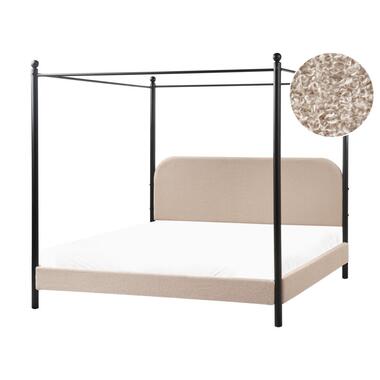DANNEMOIS - Tweepersoonsbed - Taupe - 180x200 cm - Bouclé product
