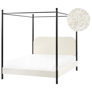 DANNEMOIS - Tweepersoonsbed - Gebroken wit - 140x200 cm - Bouclé product