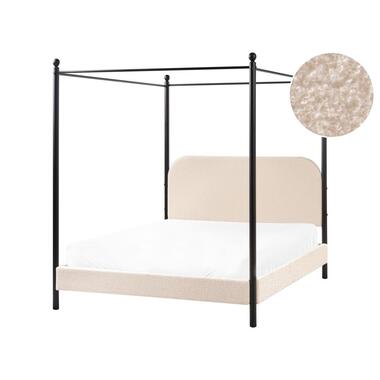 DANNEMOIS - Tweepersoonsbed - Beige - 140x200 cm - Bouclé product