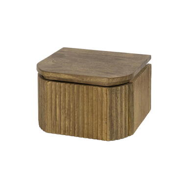 Nachtkastje Zand Mangohout - 32x30x19cm - Wave product